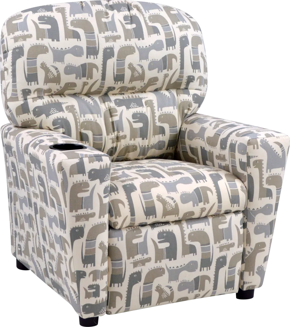 Kids Cozyville Taupe Recliner - Thumbnail - Image 1