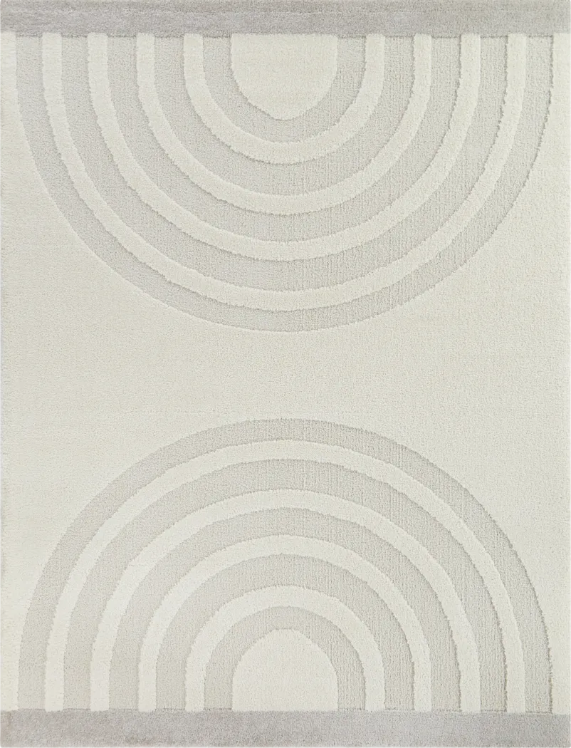 Kids Creamsicle Rainbow Cream 5'3 x 7' Rug - Thumbnail - Image 1