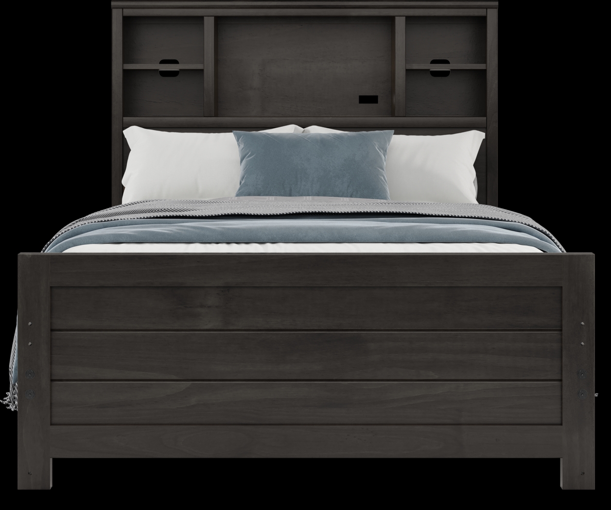 Kids Creekside 2.0 Charcoal Full Bookcase Bed - Thumbnail - Image 3