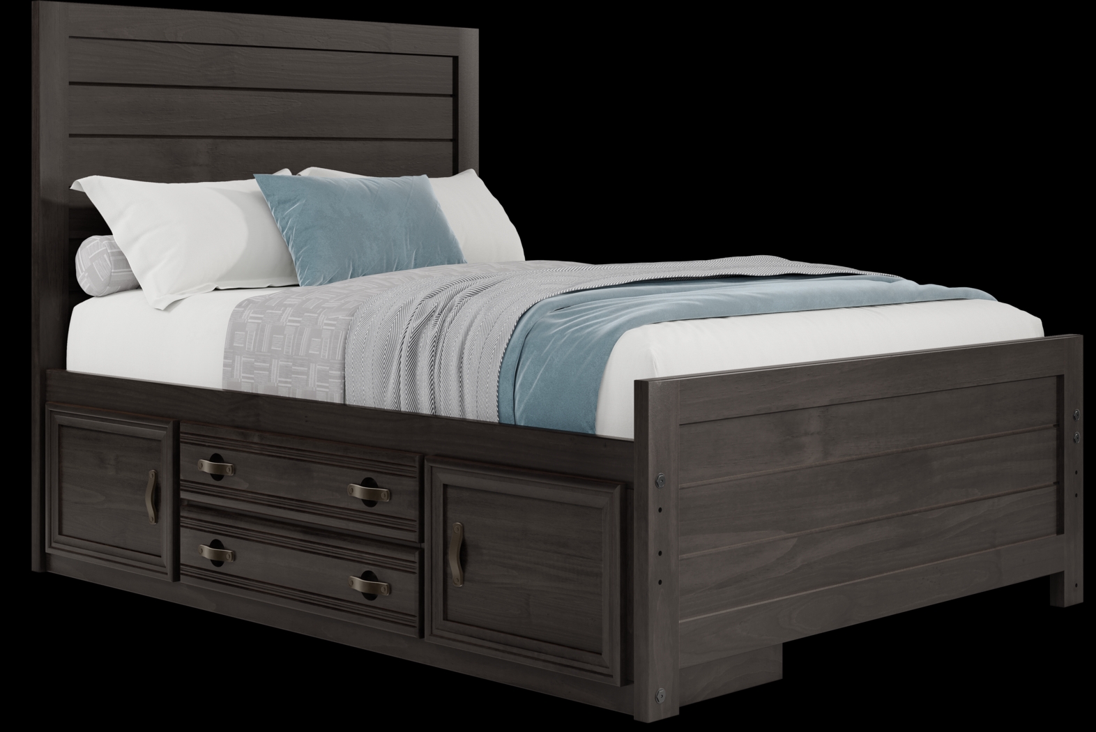 Kids Creekside 2.0 Charcoal 5 Pc Full Panel Bedroom with Storage - Thumbnail - Image 2