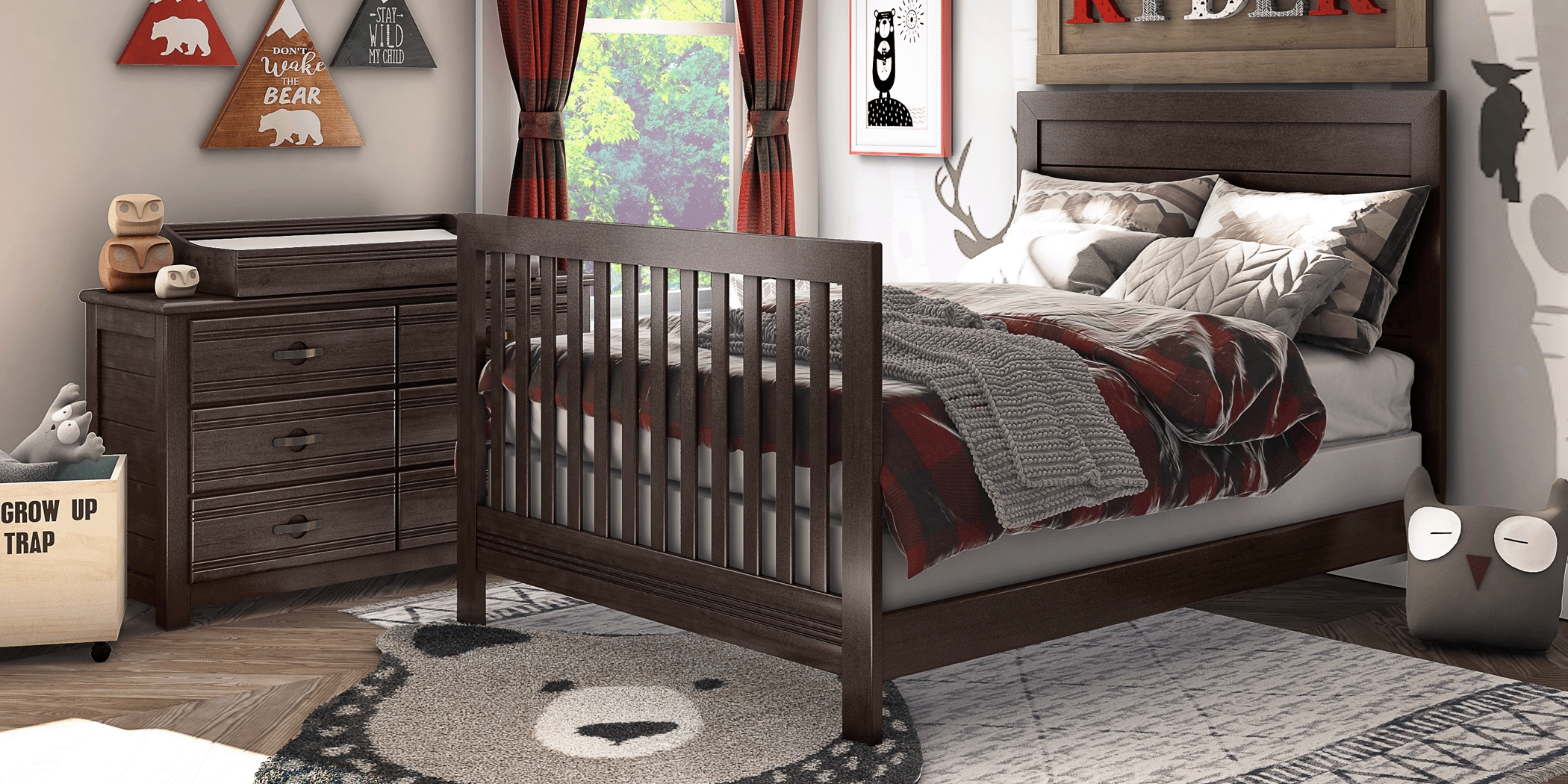 Kids Creekside 2.0 Charcoal 3 Pc Nursery - Thumbnail - Image 2
