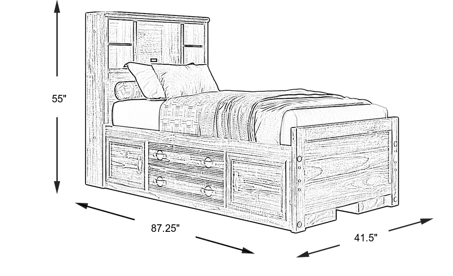 Dimension Image. Please refer to the Dimension Tab on this page for dimension details.