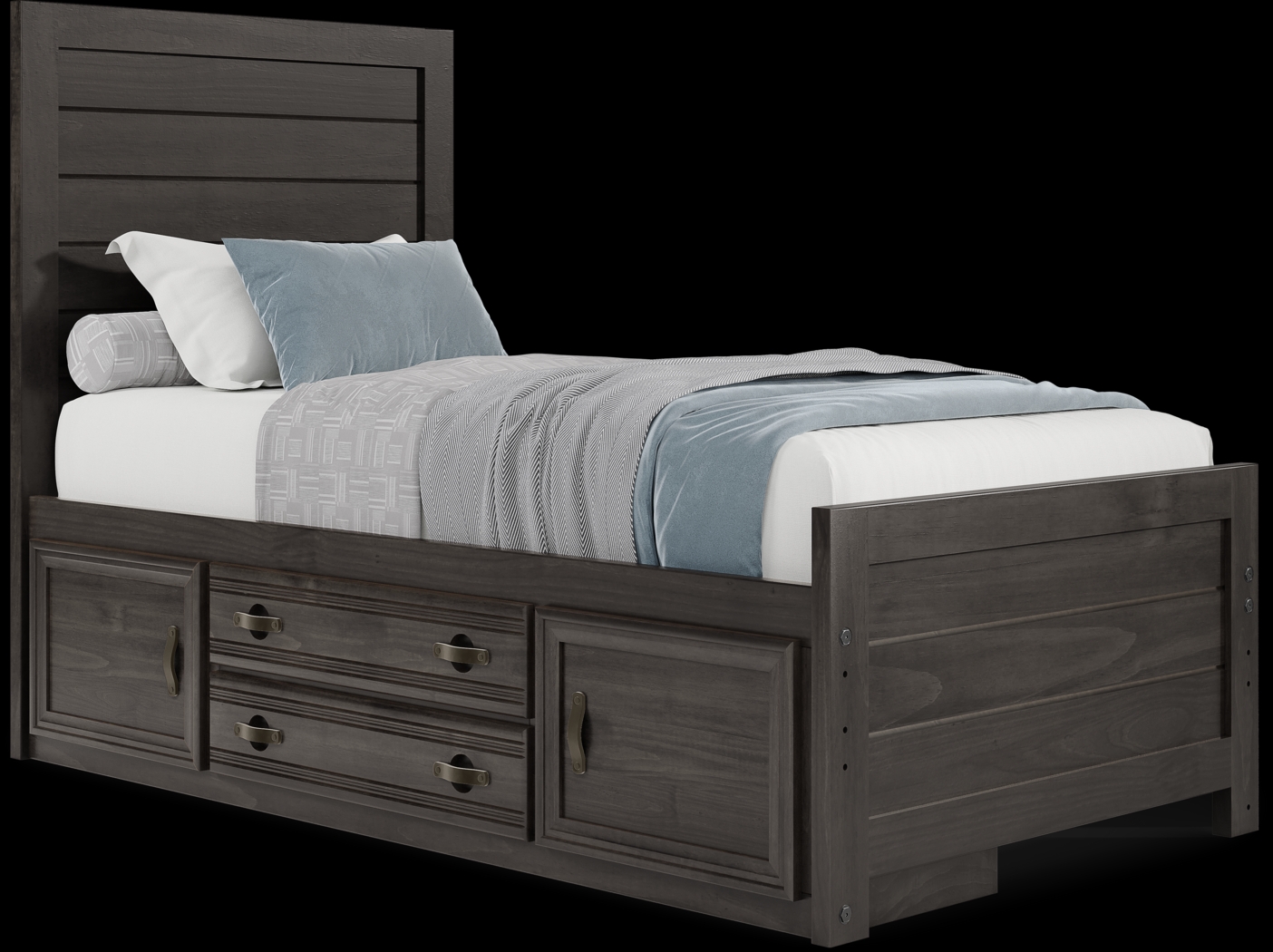 Kids Creekside 2.0 Charcoal 5 Pc Twin Panel Bedroom with Storage - Thumbnail - Image 3