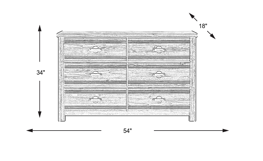 Dimension Image. Please refer to the Dimension Tab on this page for dimension details.