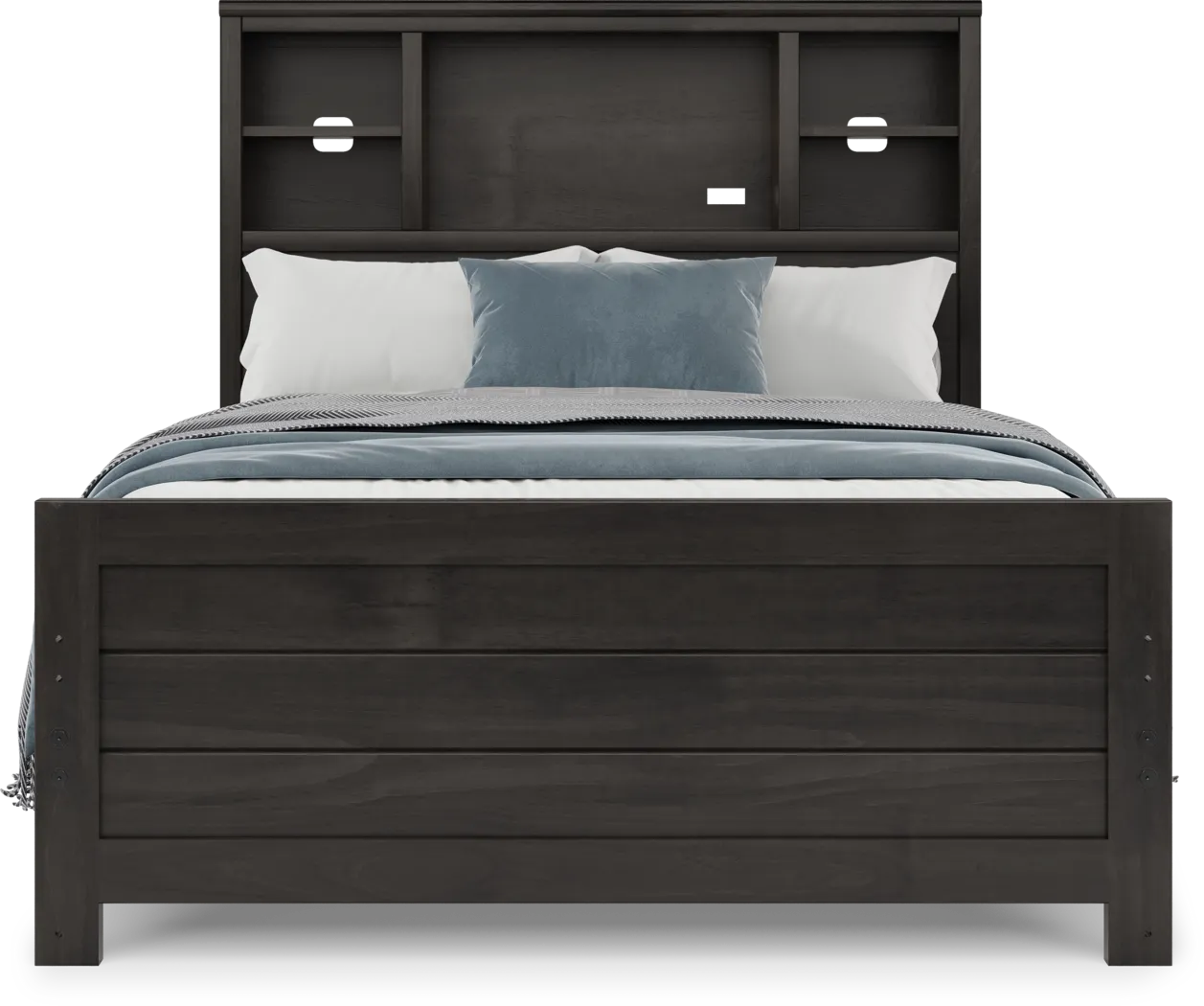 Kids Creekside 2.0 Charcoal 5 Pc Full Bookcase Bedroom - Thumbnail - Image 2