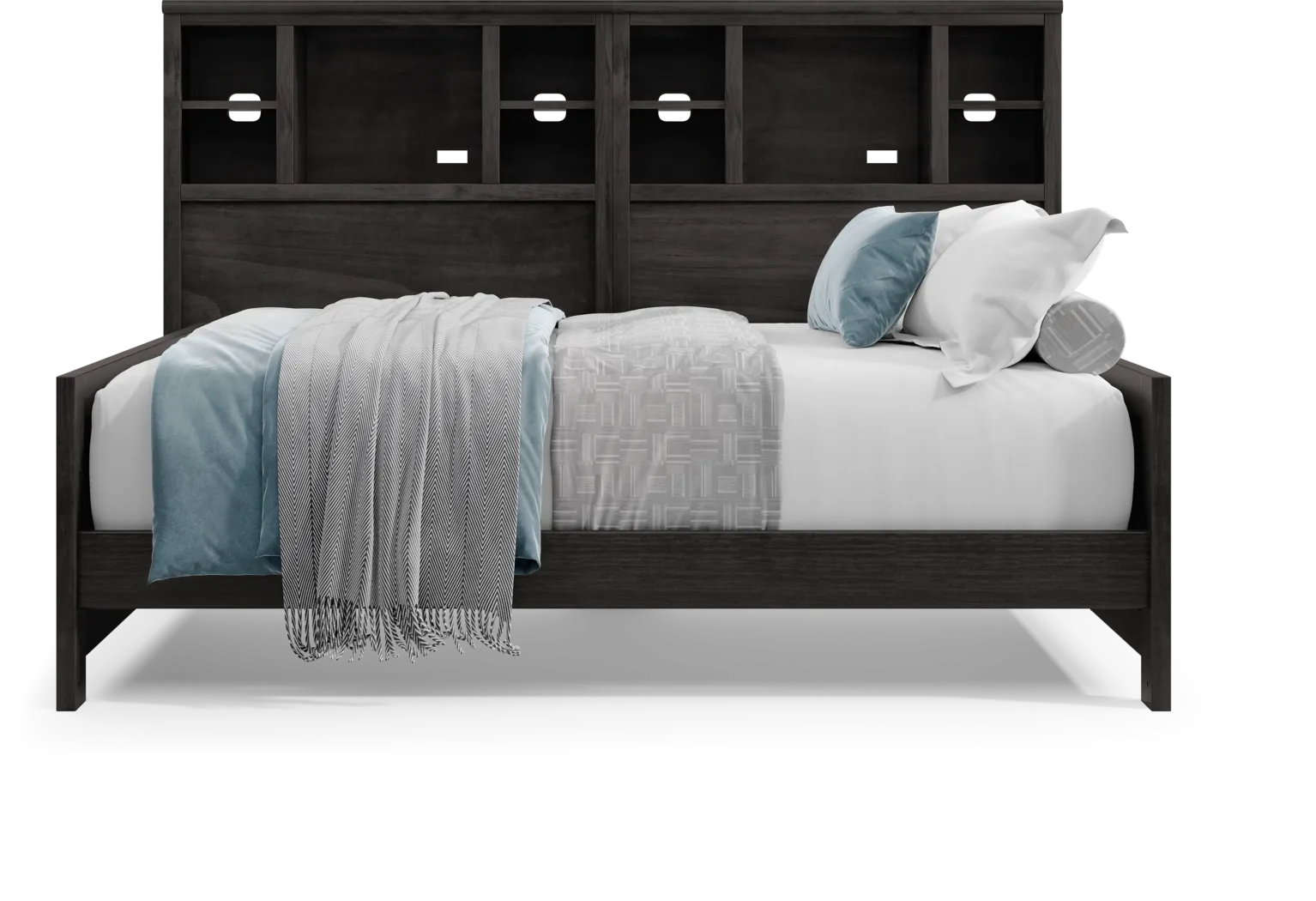Kids Creekside 2.0 Charcoal Full Bookcase Wall Bed - Thumbnail - Image 2