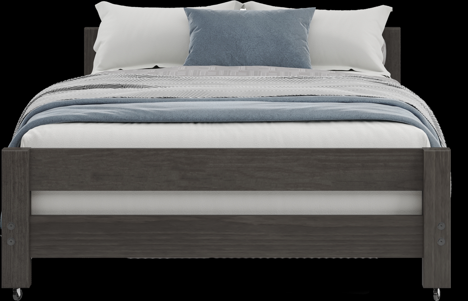 Kids Creekside 2.0 Charcoal Full Caster Bed - Thumbnail - Image 2