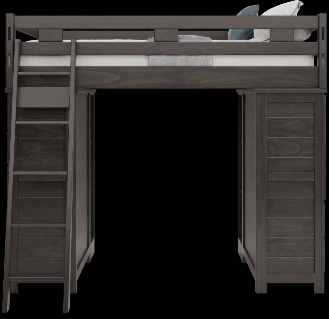Kids Creekside 2.0 Charcoal Full Loft with 2 Loft Chests and 2 Bookcases - Thumbnail - Image 2