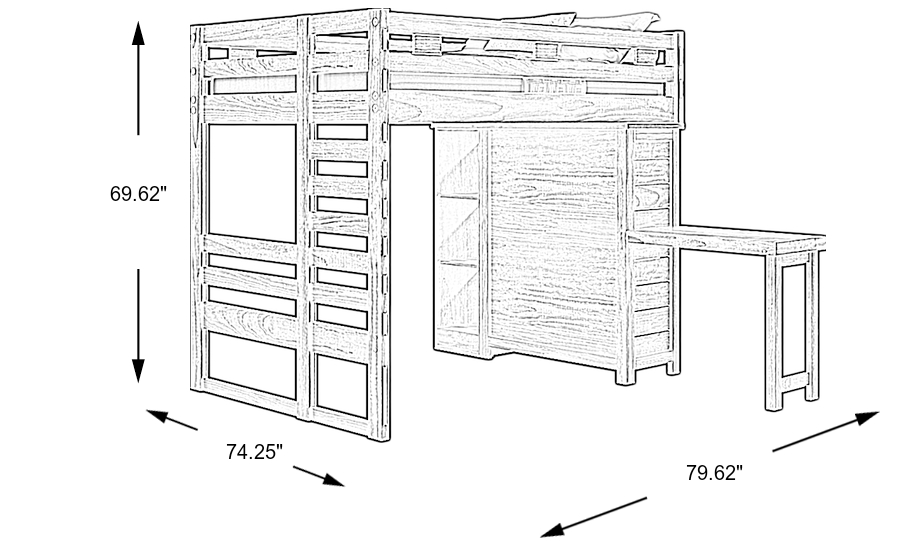 Dimension Image. Please refer to the Dimension Tab on this page for dimension details.