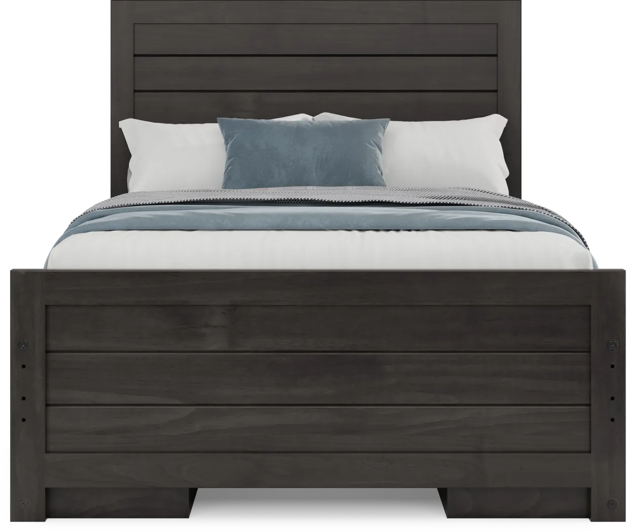 Kids Creekside 2.0 Charcoal Full Panel Bed with 2 Storage Side Rails - Thumbnail - Image 3