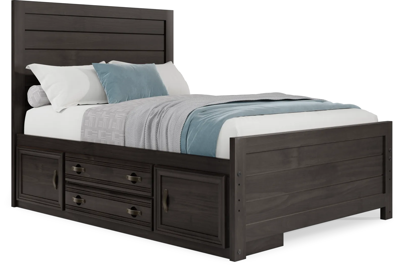 Kids Creekside 2.0 Charcoal Full Panel Bedroom with Storage Side Rail - Thumbnail - Image 2