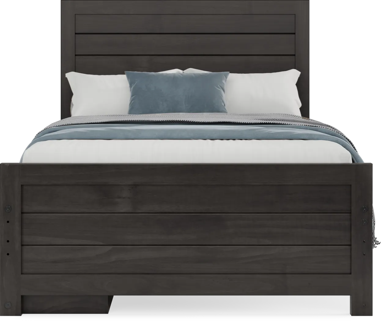 Kids Creekside 3.0 Charcoal Full Panel Bed with Storage Side Rail - Thumbnail - Image 3