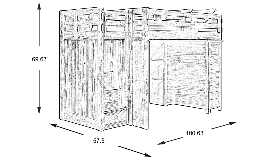 Dimension Image. Please refer to the Dimension Tab on this page for dimension details.