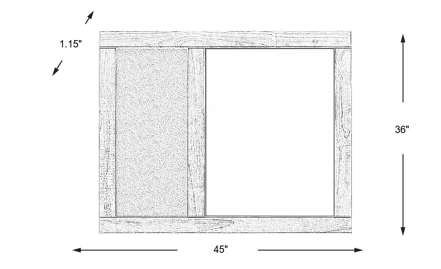 Dimension Image. Please refer to the Dimension Tab on this page for dimension details.