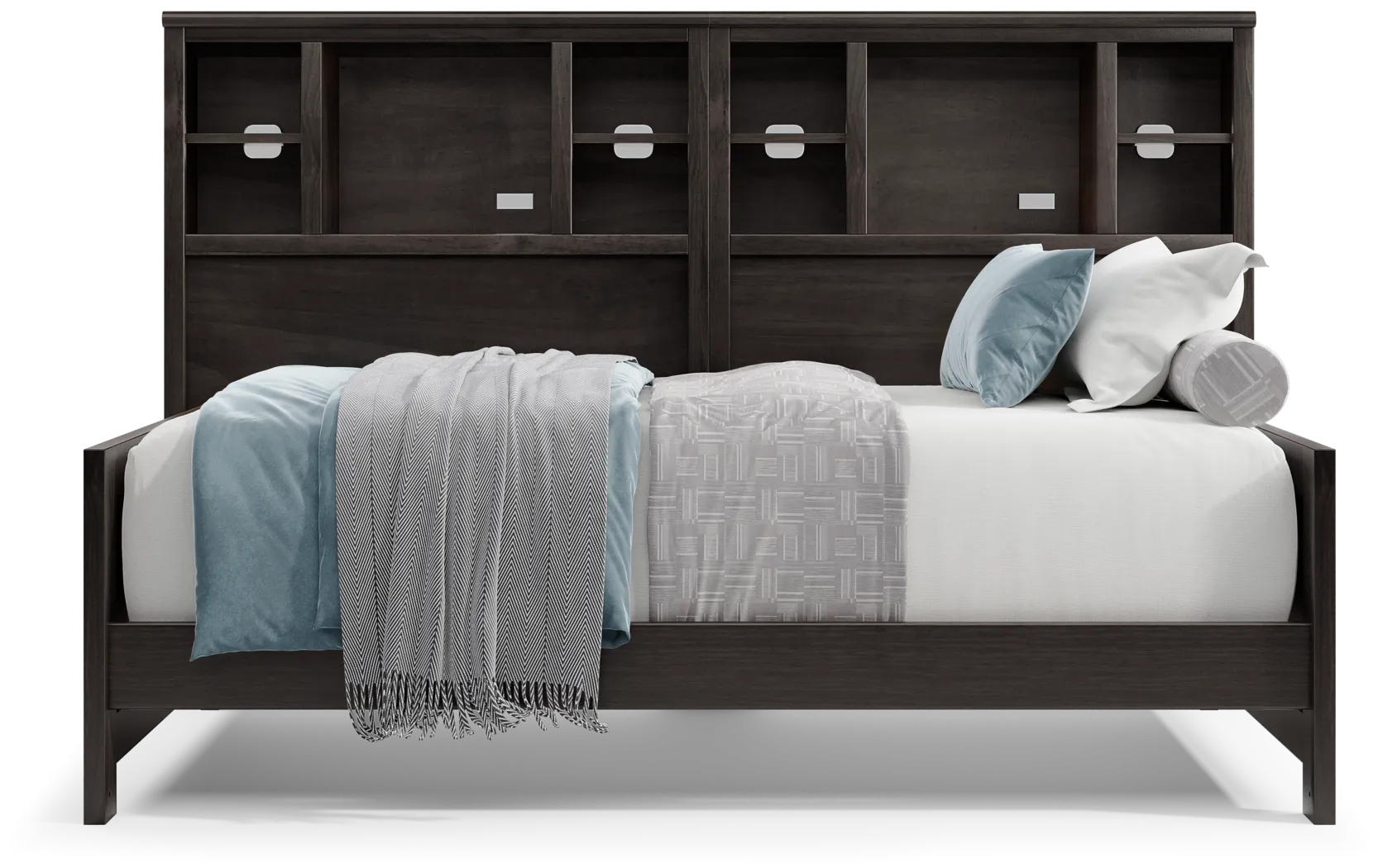 Kids Creekside 2.0 Charcoal Twin Bookcase Wall Bed - Thumbnail - Image 2