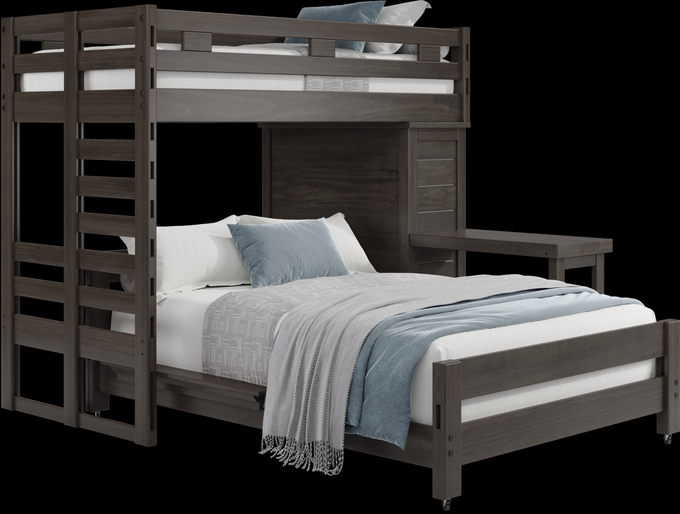 Kids Creekside 2.0 Charcoal Twin/Full Loft with Loft Chest and Desk Attachment - Thumbnail - Image 1