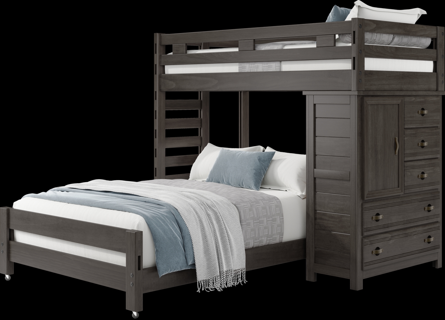 Kids Creekside 2.0 Charcoal Twin/Full Loft with Loft Chest - Thumbnail - Image 3