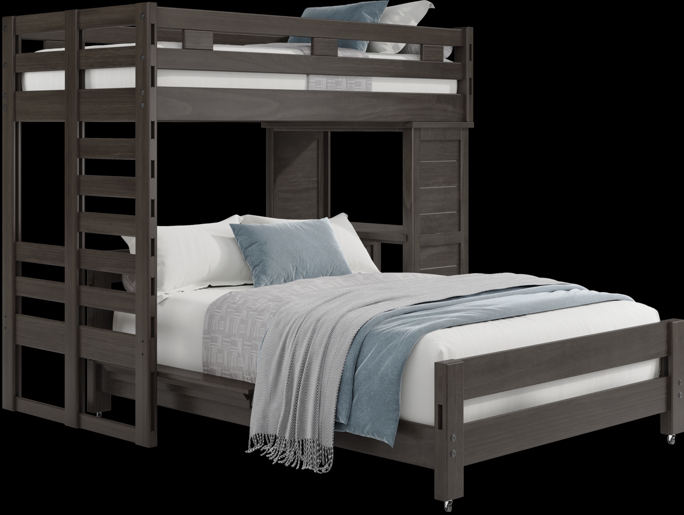 Kids Creekside 2.0 Charcoal Twin/Full Loft with Loft Desk - Thumbnail - Image 1