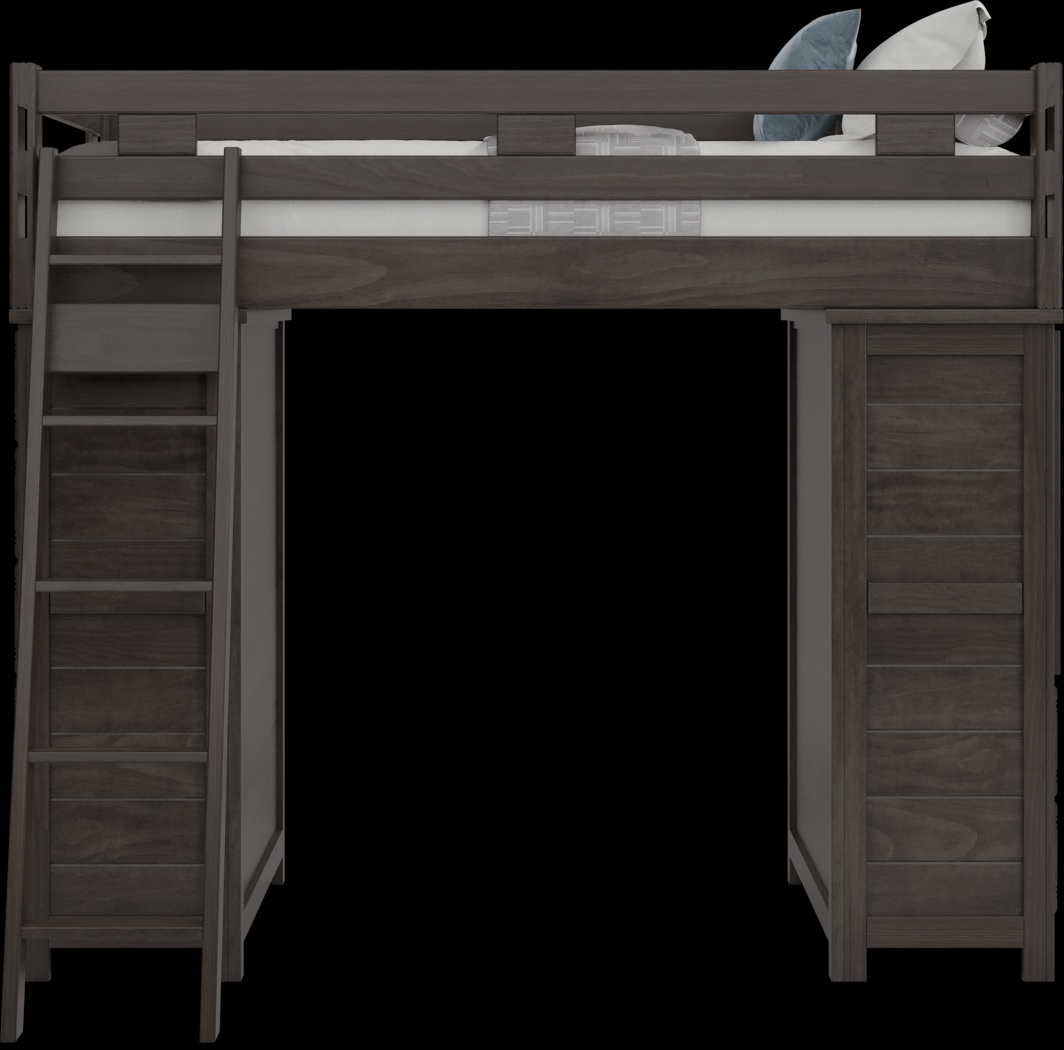 Kids Creekside 2.0 Charcoal Twin Loft with 2 Loft Chests - Thumbnail - Image 2