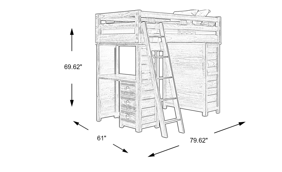 Dimension Image. Please refer to the Dimension Tab on this page for dimension details.