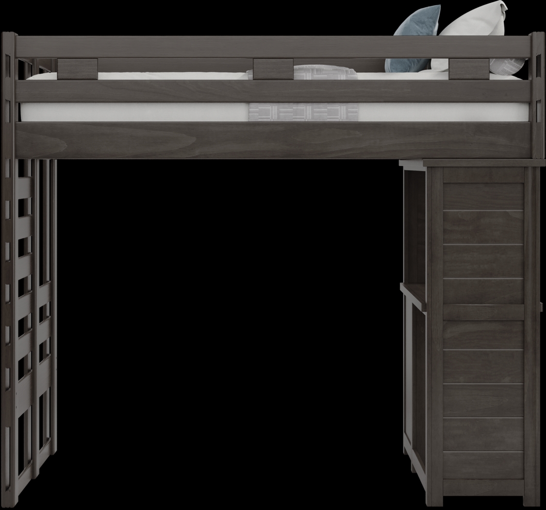 Kids Creekside 2.0 Charcoal Twin Loft with Loft Desk - Thumbnail - Image 2