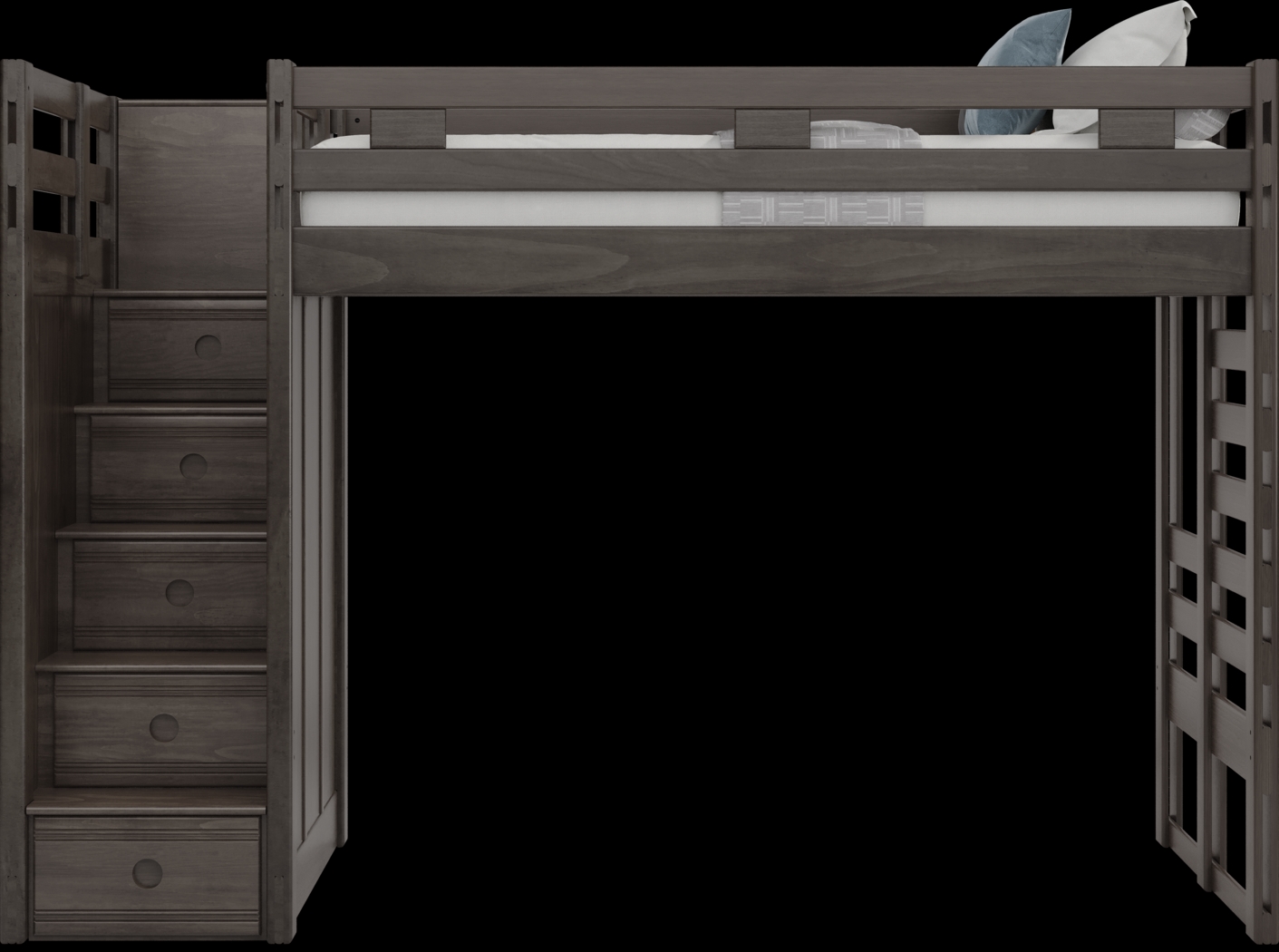 Kids Creekside 2.0 Charcoal Twin Step Loft - Thumbnail - Image 2