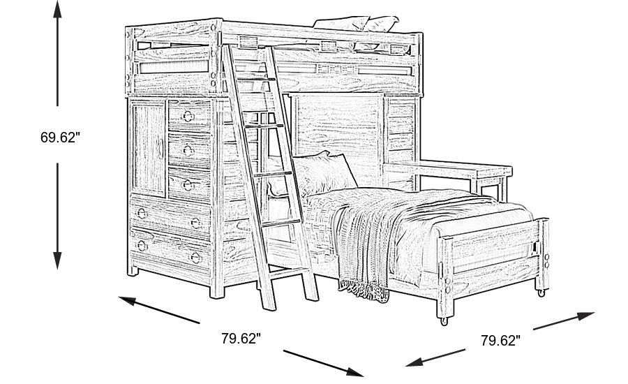 Dimension Image. Please refer to the Dimension Tab on this page for dimension details.