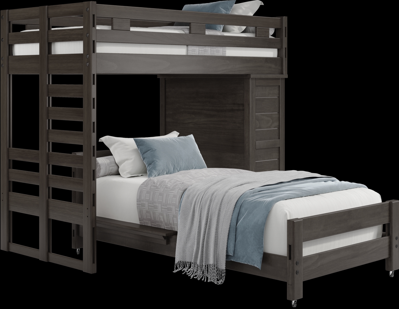 Kids Creekside 2.0 Charcoal Twin/Twin Loft with Loft Chest - Thumbnail - Image 1