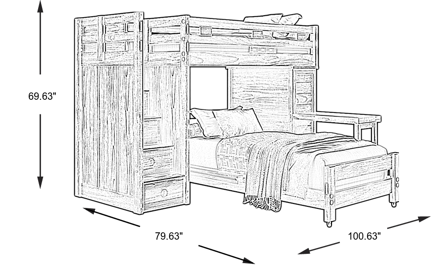 Dimension Image. Please refer to the Dimension Tab on this page for dimension details.