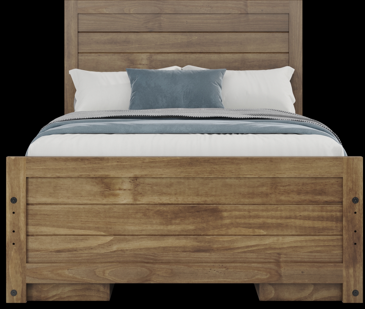 Kids Creekside 2.0 Chestnut Full Panel Bed with 2 Storage Side Rails - Thumbnail - Image 4