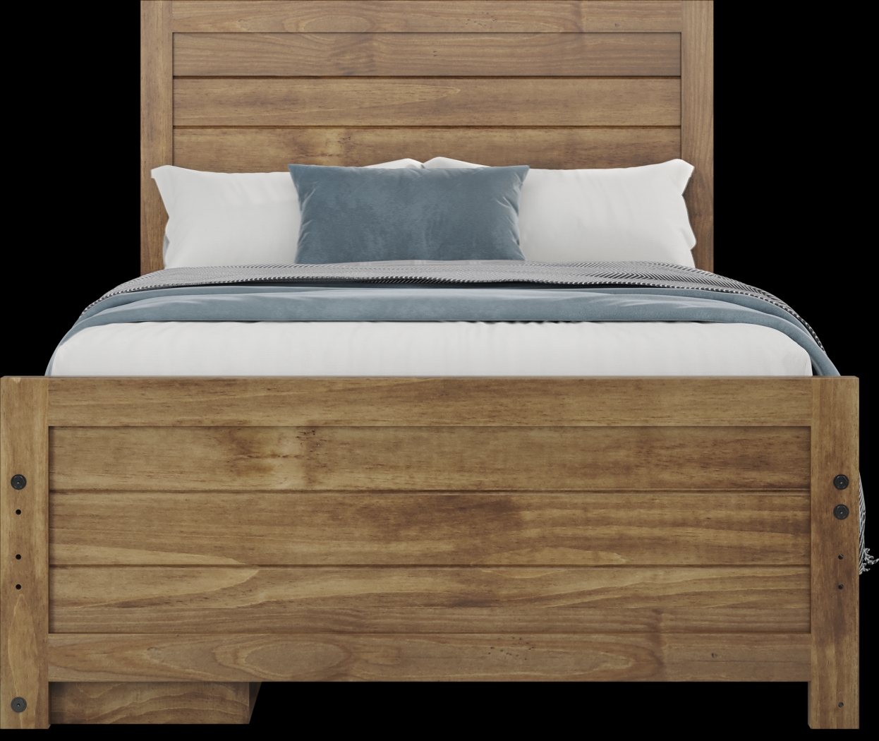 Kids Creekside 2.0 Chestnut Full Panel Bed with Storage Side Rail - Thumbnail - Image 2