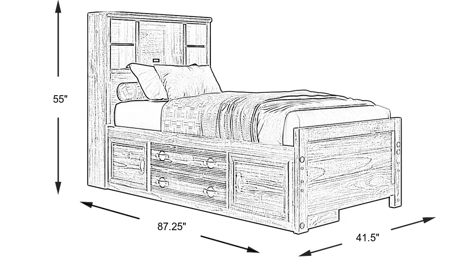 Dimension Image. Please refer to the Dimension Tab on this page for dimension details.