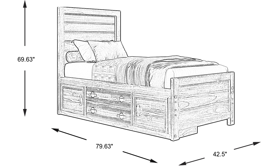Dimension Image. Please refer to the Dimension Tab on this page for dimension details.