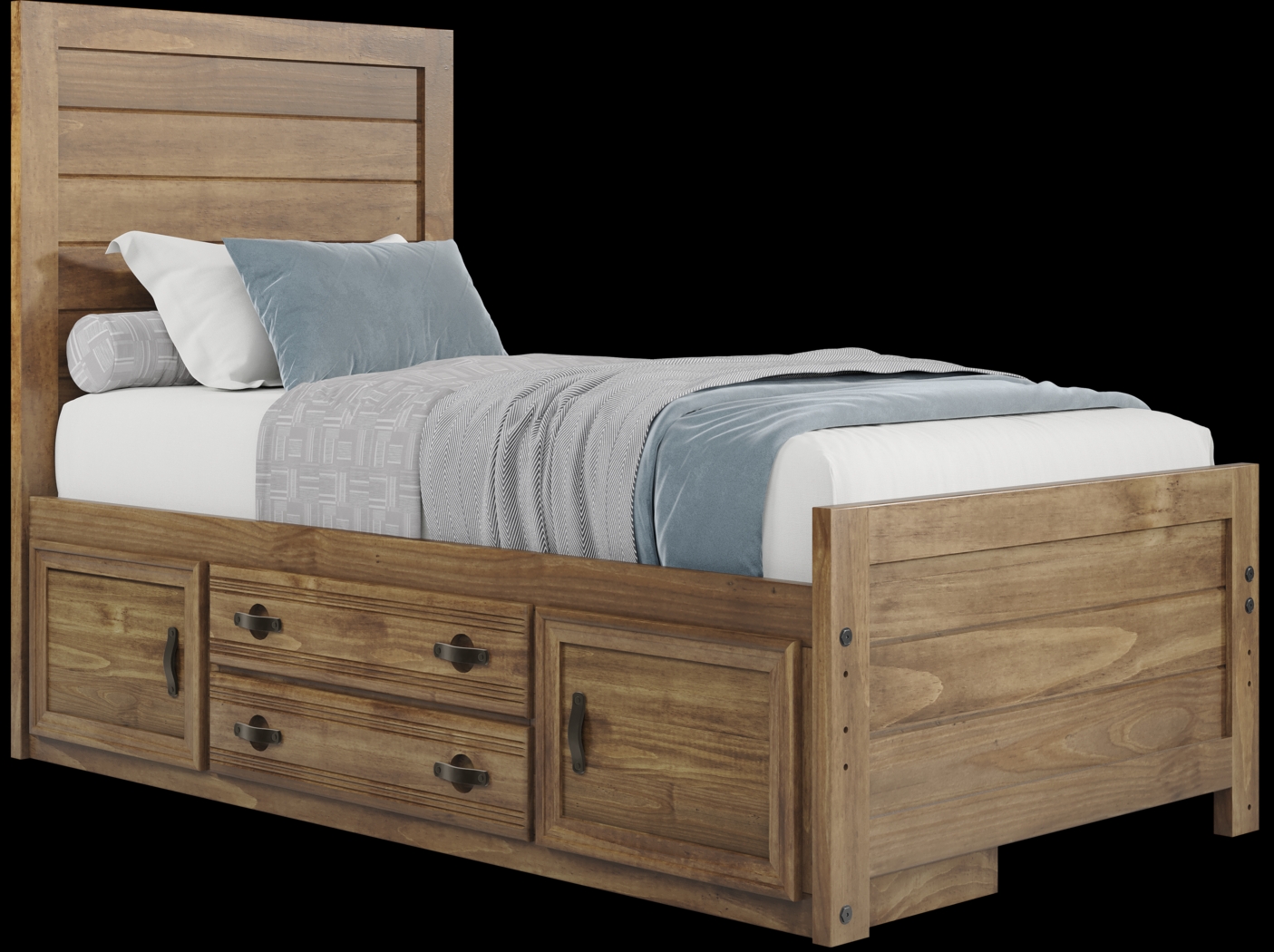 Kids Creekside 2.0 Chestnut 5 Pc Twin Panel Bedroom with Storage Side Rail - Thumbnail - Image 3