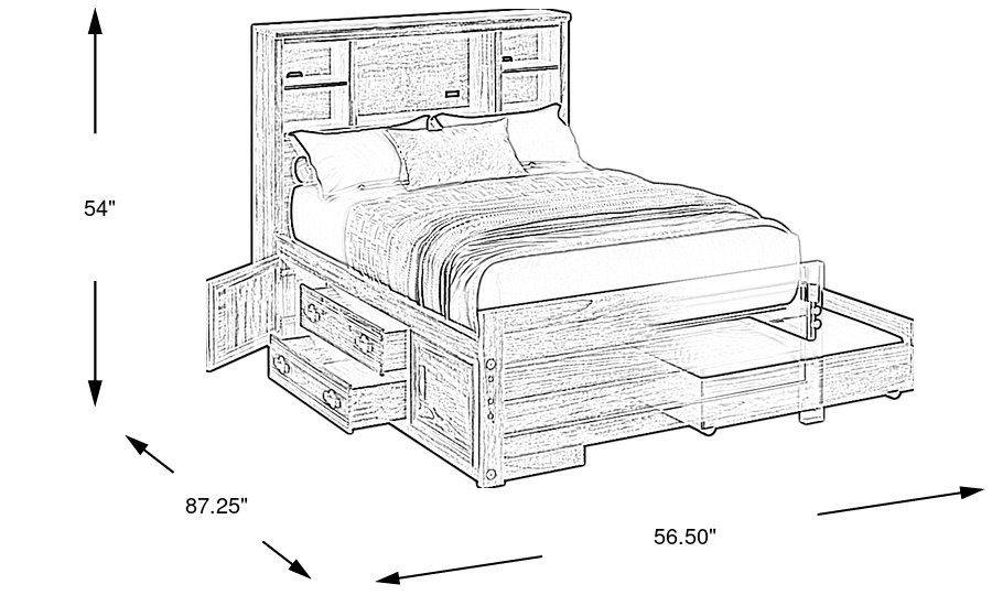Dimension Image. Please refer to the Dimension Tab on this page for dimension details.