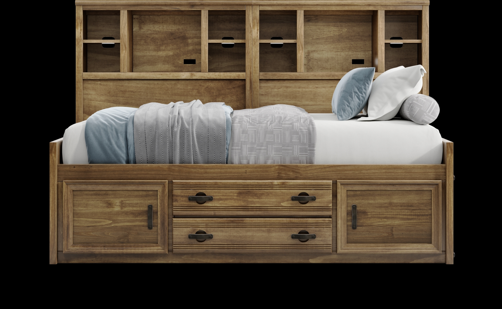 Kids Creekside 2.0 Charcoal Full Panel Bedroom with Storage Side Rail - Thumbnail - Image 3