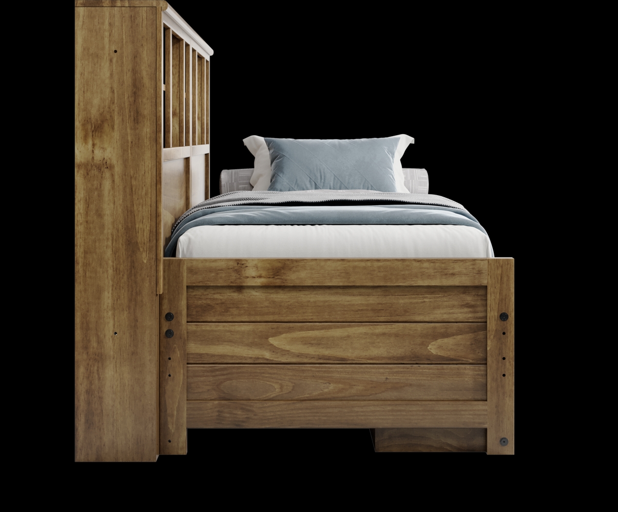 Kids Creekside 2.0 Charcoal Full Panel Bedroom with Storage Side Rail - Thumbnail - Image 4