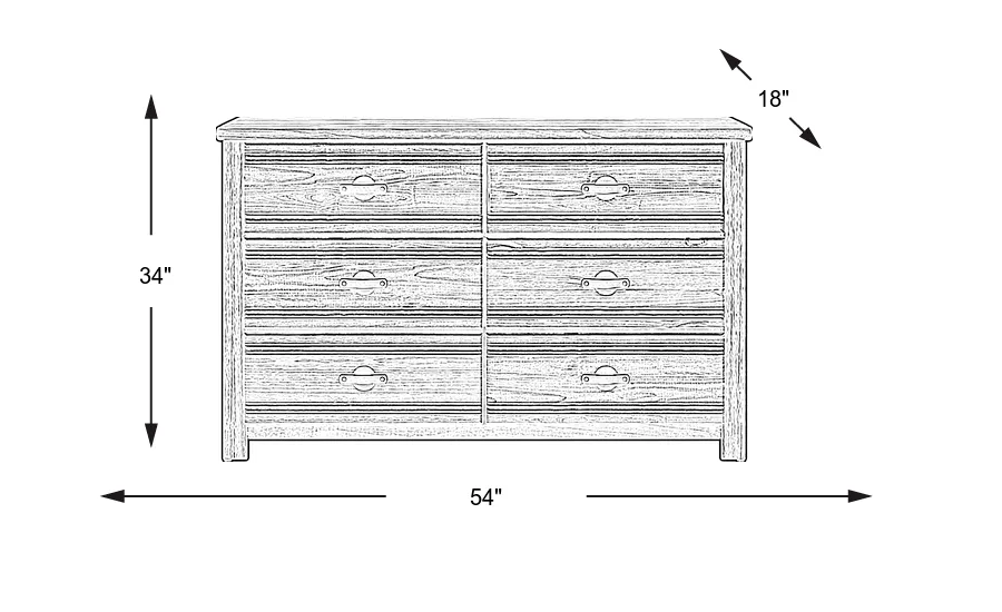 Dimension Image. Please refer to the Dimension Tab on this page for dimension details.