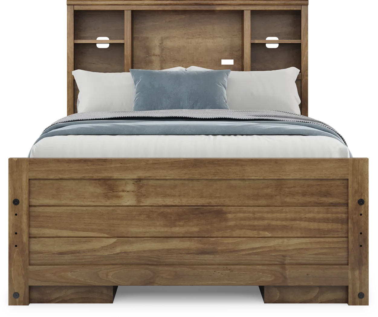 Kids Creekside 3.0 Chestnut Full Bookcase Bed with 2 Storage Side Rails - Thumbnail - Image 2