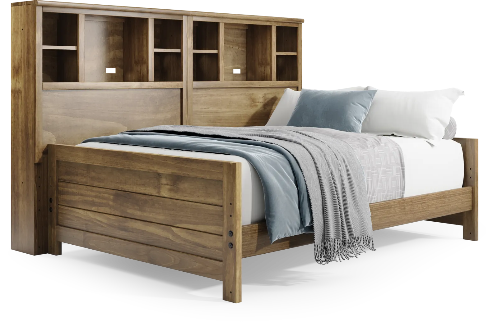 Kids Creekside 2.0 Chestnut Full Bookcase Wall Bed - Thumbnail - Image 1