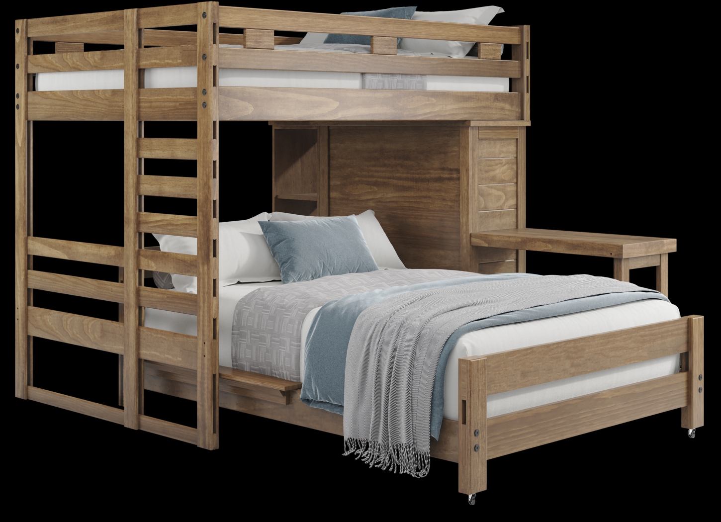 Kids Creekside 2.0 Chestnut Full/Full Loft with Loft Chest, Bookcase and Desk Attachment - Thumbnail - Image 1