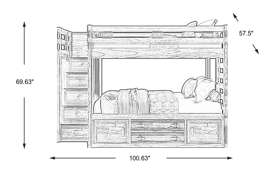 Dimension Image. Please refer to the Dimension Tab on this page for dimension details.