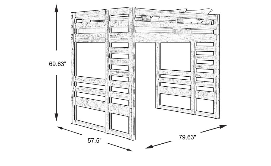 Dimension Image. Please refer to the Dimension Tab on this page for dimension details.