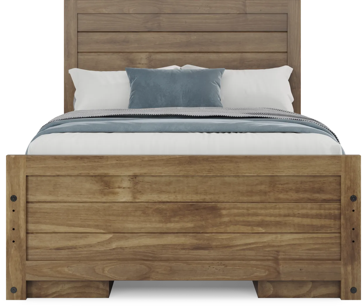 Kids Creekside 2.0 Chestnut Full Panel Bed with 2 Storage Side Rails - Thumbnail - Image 4