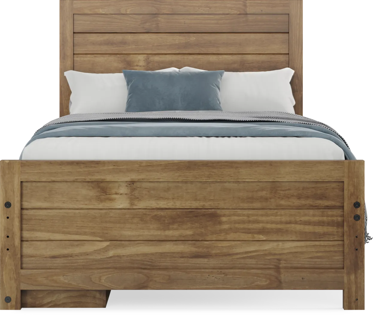 Kids Creekside 2.0 Chestnut Full Panel Bed with Storage Side Rail - Thumbnail - Image 2