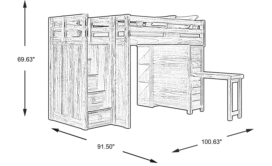 Dimension Image. Please refer to the Dimension Tab on this page for dimension details.