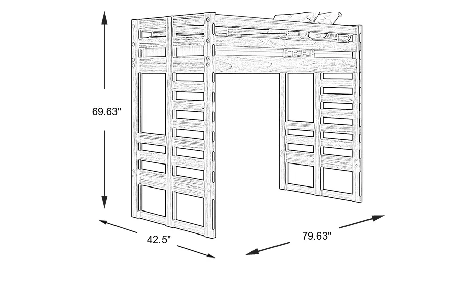 Dimension Image. Please refer to the Dimension Tab on this page for dimension details.