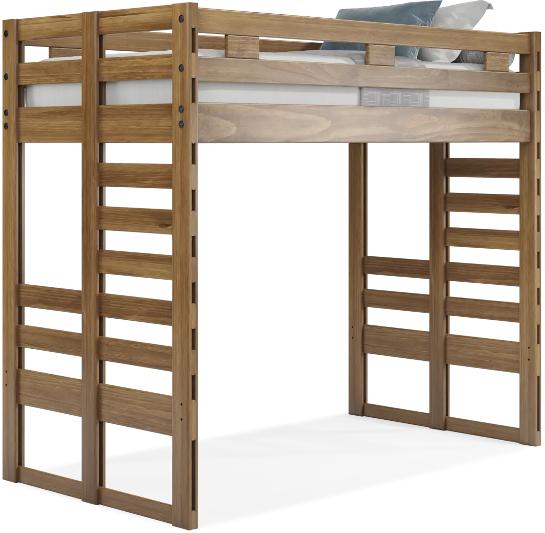 Kids Creekside 2.0 Chestnut Twin Loft Bed - Thumbnail - Image 1