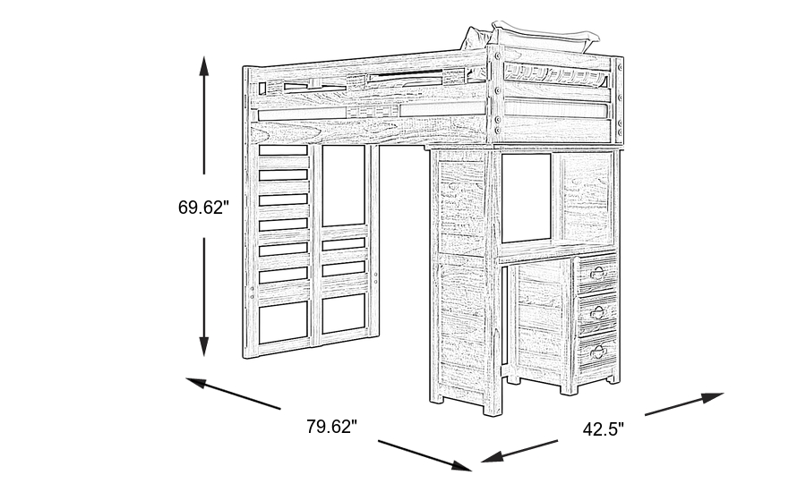 Dimension Image. Please refer to the Dimension Tab on this page for dimension details.