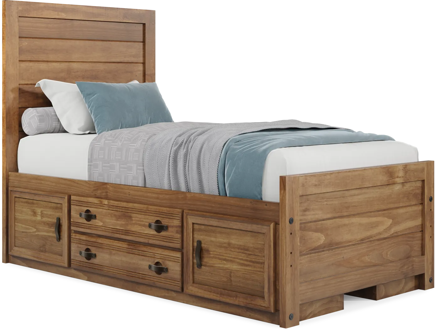 Kids Creekside 2.0 Chestnut Twin Panel Bedroom with 2 Storage Side Rails - Thumbnail - Image 3